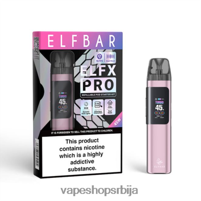 ELFBAR ELFX Pro Отворите под уређају ружичаст 288D284 Vape Shop Beograd
