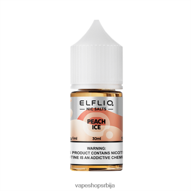 ELFBAR ELFLIQ ниц сол 30мл брескво лед 288D2822 Salt Vape Srbija