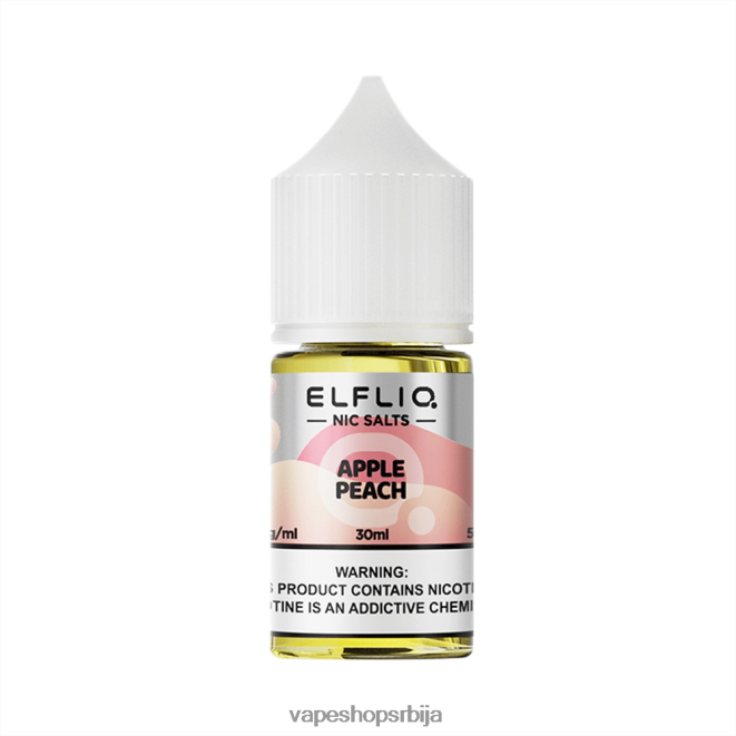 ELFBAR ELFLIQ ниц сол 30мл бресква 288D287 Salt Vape Srbija