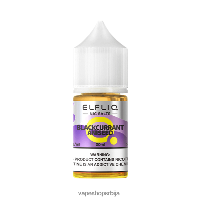 ELFBAR ELFLIQ ниц сол 30мл Блацкцуррант Анисеед 288D289 Vape Shop Beograd