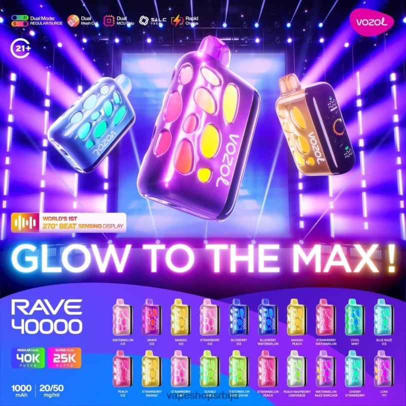 Vozol Rave 40000 H264B1 Vape Srbija