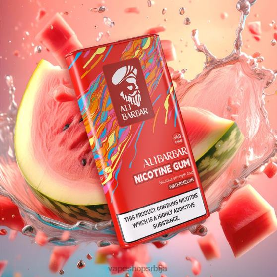 Alibarbar никотинска гума лубеница 04XTR103 - Vape Bez Nikotina