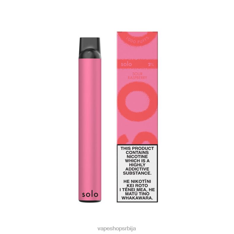Solo вапе за једнократну употребу кисела малина 8L28J13 - Vape Bez Nikotina