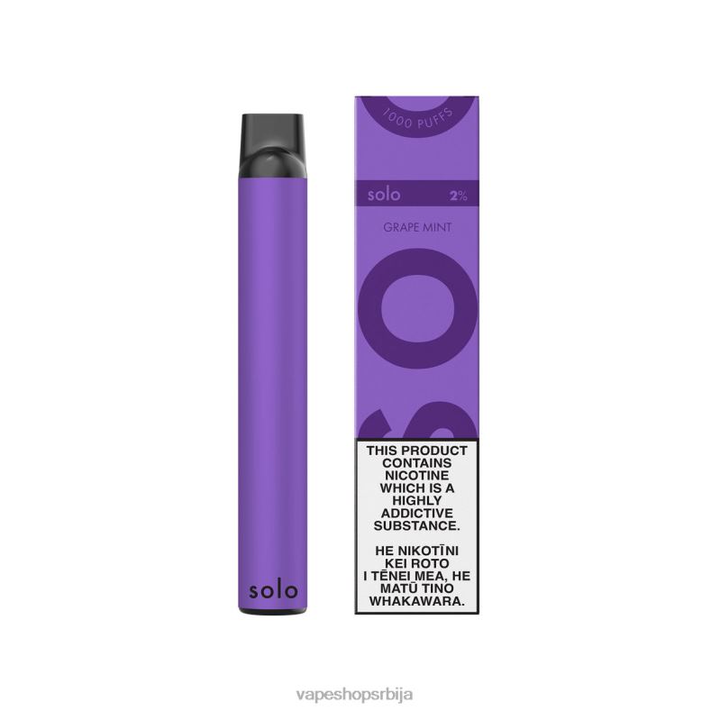 Solo вапе за једнократну употребу метвица грожђа 8L28J7 - Salt Vape Srbija