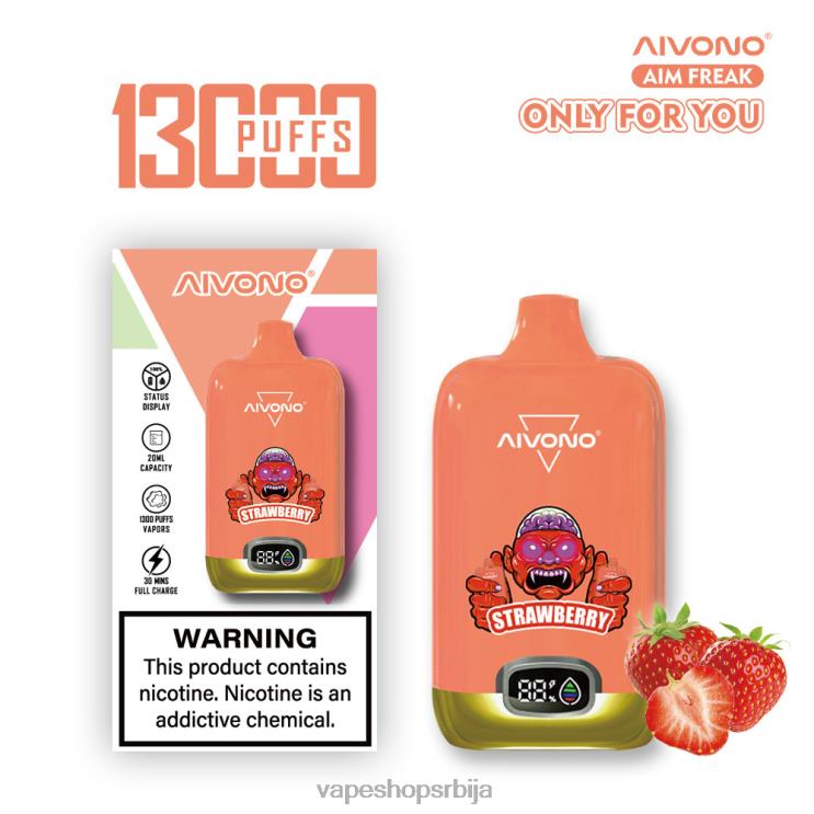 Aivono AIM FREAK 13000 јагода 008DX243 - Vape Bez Nikotina