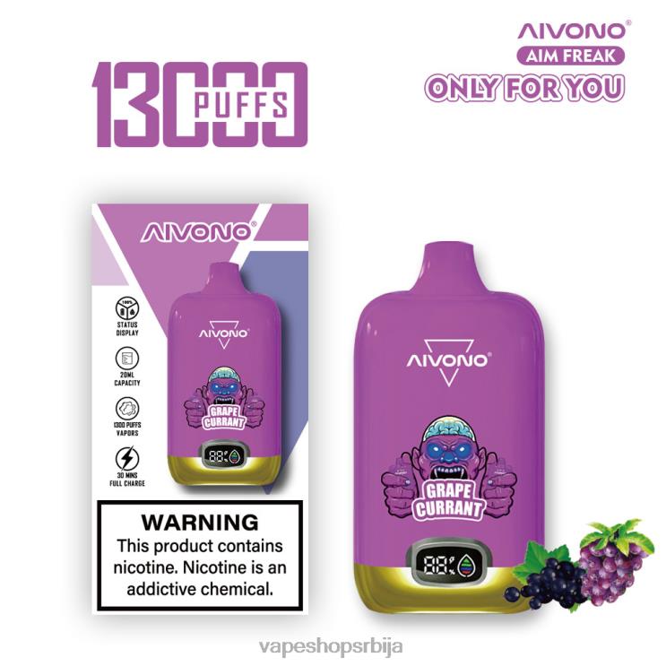 Aivono AIM FREAK 13000 грожђе рибизле 008DX251 - Vape Srbija