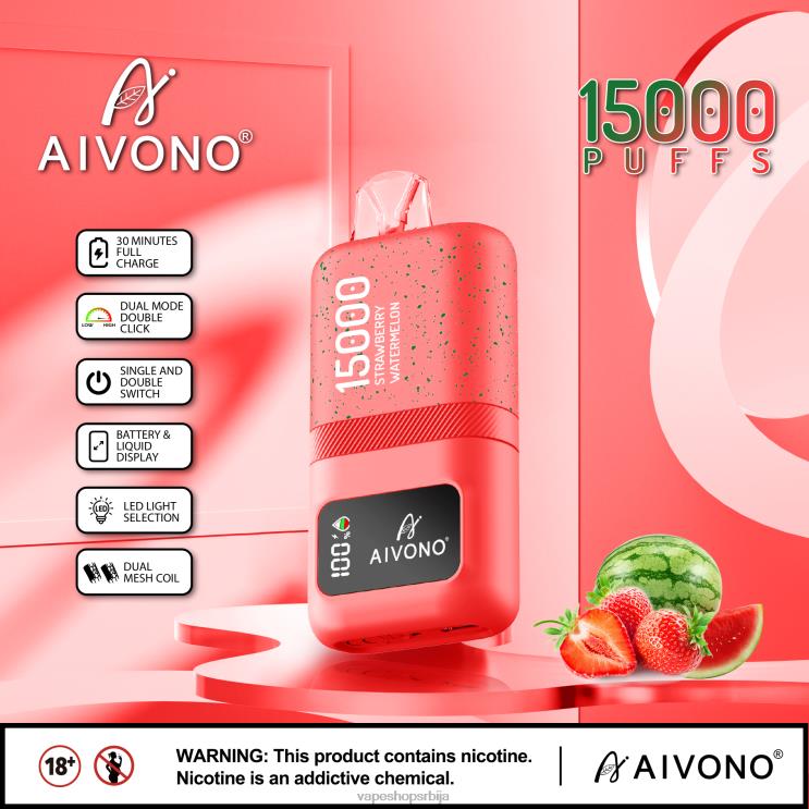 Aivono AIM magic 15000 јагода лубеница 008DX58 - Vape Bez Nikotina