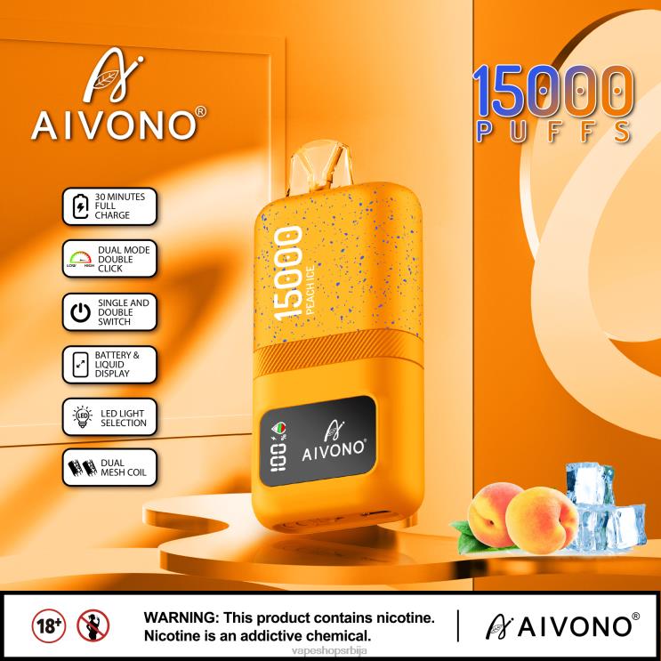 Aivono AIM magic 15000 бресква леда 008DX59 - Vape Shop Beograd