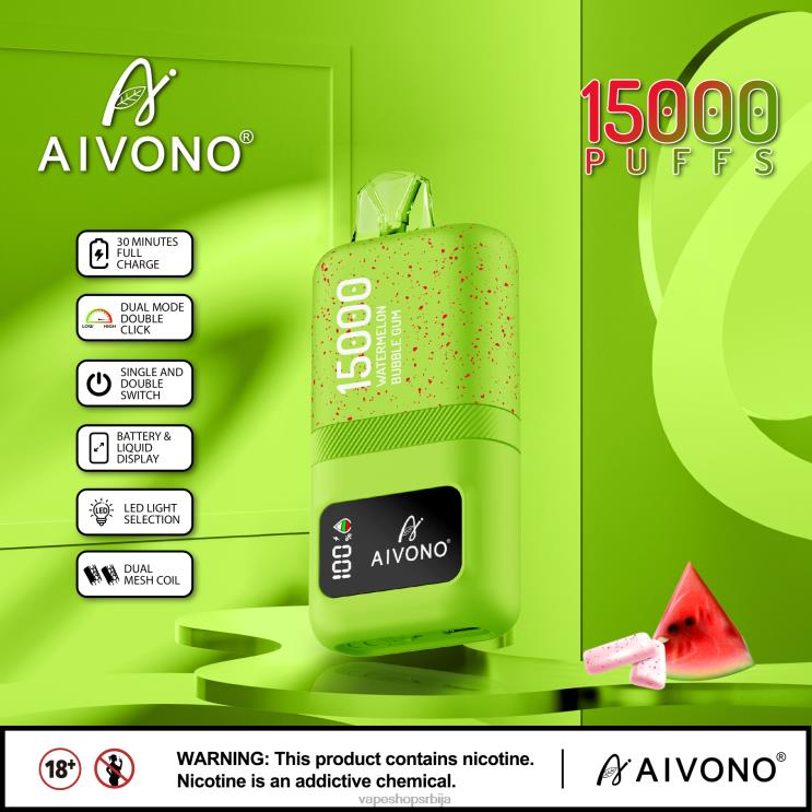 Aivono AIM magic 15000 жвакаће гуме од лубенице 008DX65 - Vape Pen