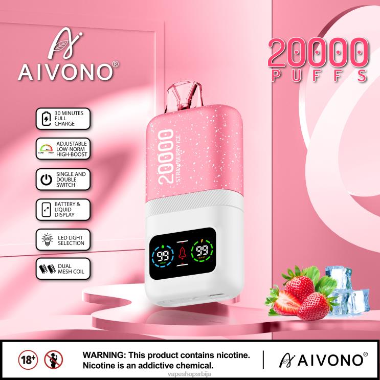 Aivono AIM magic 20000 лед од јагоде 008DX74 - Vape Shop Beograd