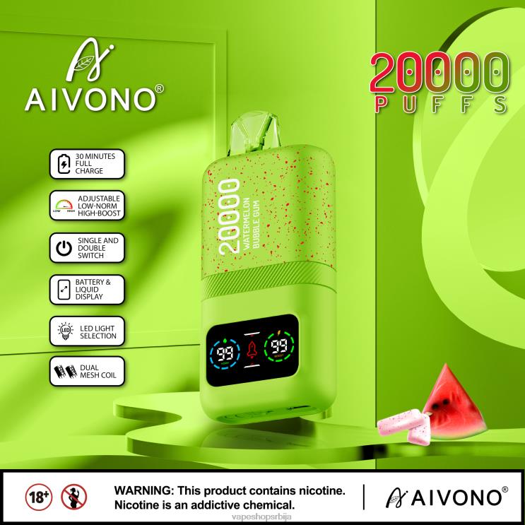 Aivono AIM magic 20000 жвакаће гуме од лубенице 008DX82 - Salt Vape Srbija