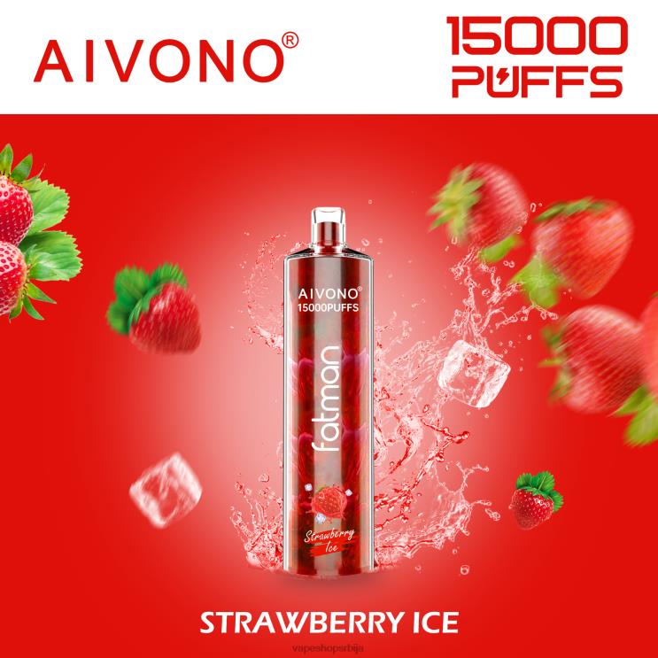 Aivono FATMAN 15000 лед од јагоде 008DX11 - Vape Srbija