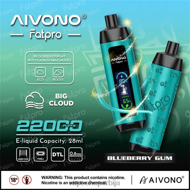 Aivono Fatpro 22000 гума од боровнице 008DX9 - Vape Shop Beograd