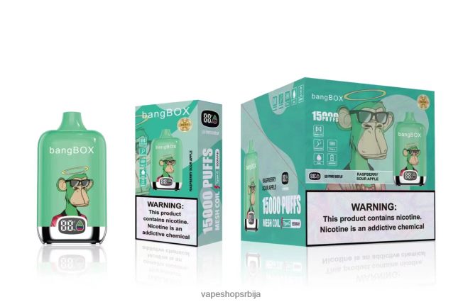 Bang Box 15000 пуффс малина кисела јабука R66X6842 - Salt Vape Srbija