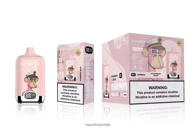 Bang Box 15000 пуффс грожђе од јагоде R66X6844 - Vape Shop Beograd