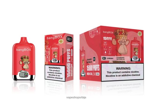 Bang Box 15000 пуффс јагода лубеница R66X6847 - Salt Vape Srbija