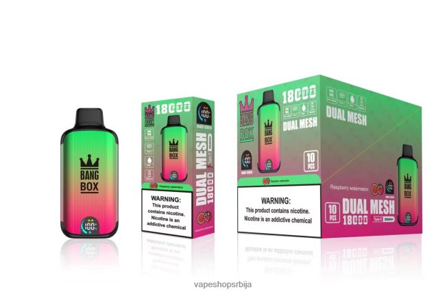 Bang Box 18000 пуффс малина лубеница R66X6897 - Salt Vape Srbija