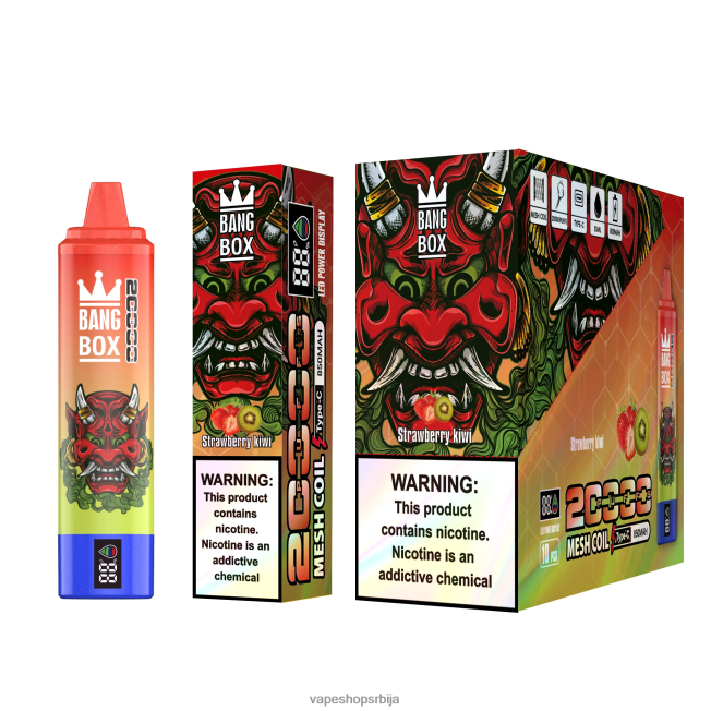 Bang Box Паметни екран са 20000 удисаја киви од јагоде R66X6851 - Vape Srbija