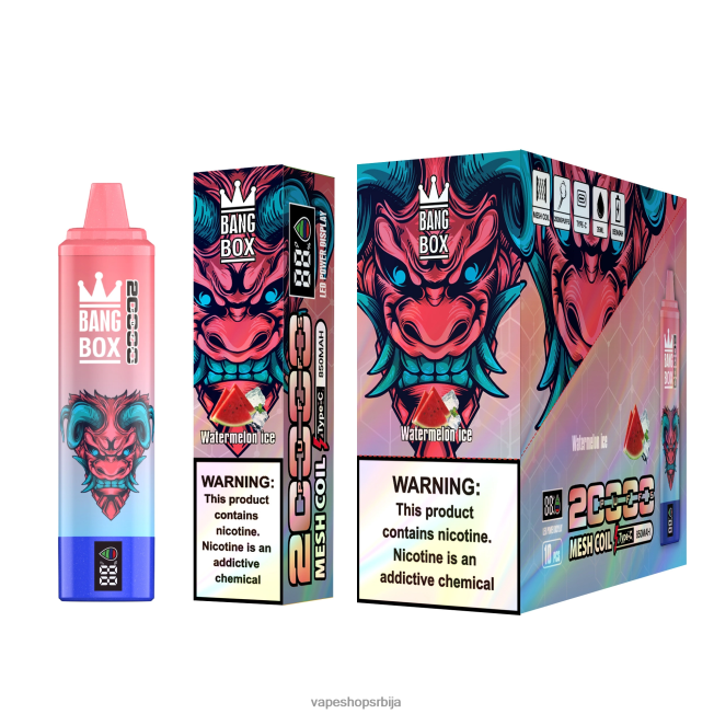 Bang Box Паметни екран са 20000 удисаја лед од лубенице R66X6856 - Vape Srbija