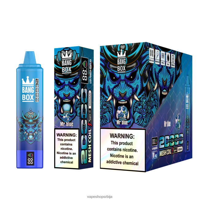 Bang Box Паметни екран са 20000 удисаја мр блуе R66X6860 - Vape Pen