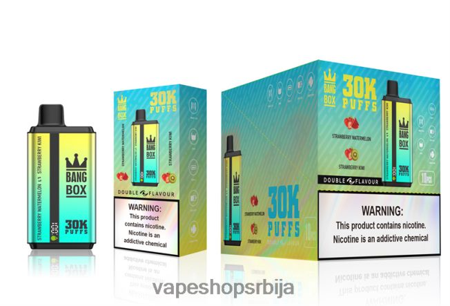 Bang Box 30000 пуффс двоструких укуса јагода лубеница и киви од јагоде R66X6864 - Vape Shop Beograd