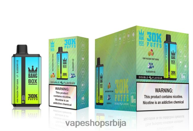 Bang Box 30000 пуффс двоструких укуса киви маракује гуава и лед од боровнице R66X6865 - Vape Pen