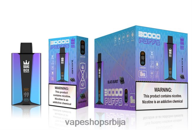 Bang Box Паметни екран са 30000 удисаја црни прасак R66X6877 - Salt Vape Srbija
