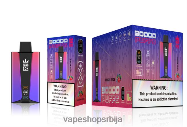 Bang Box Паметни екран са 30000 удисаја сок од џунгле R66X6878 - Vape Bez Nikotina