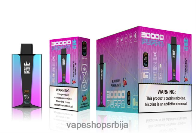 Bang Box Паметни екран са 30000 удисаја боровница помгеранте R66X6880 - Vape Pen