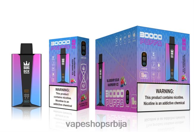 Bang Box Паметни екран са 30000 удисаја боровница кисела малина лед R66X6881 - Vape Srbija