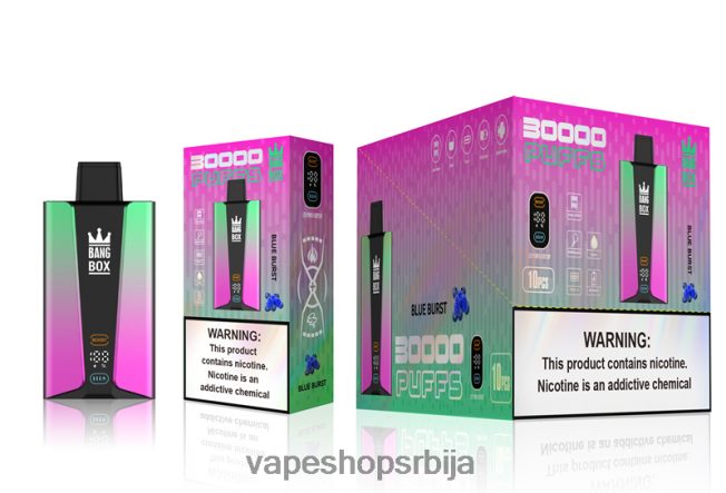 Bang Box Паметни екран са 30000 удисаја плави прасак R66X6882 - Salt Vape Srbija