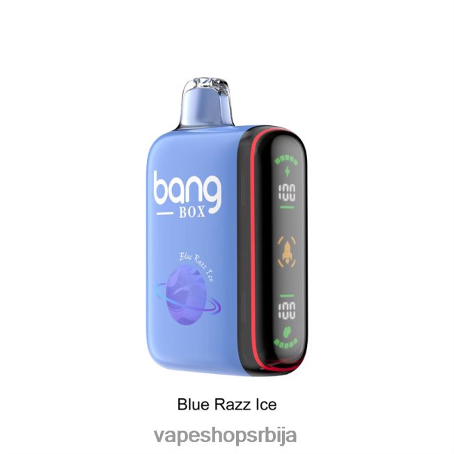 Bang Box 9000-18000 пуффс интелигентни дисплеј снаге плави разз лед R66X6826 - Vape Srbija