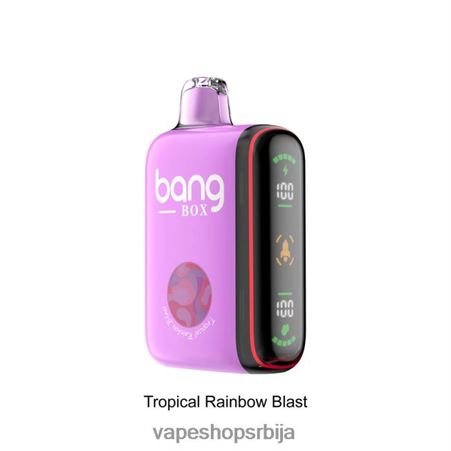 Bang Box 9000-18000 пуффс интелигентни дисплеј снаге експлозија тропске дуге R66X6836 - Vape Srbija