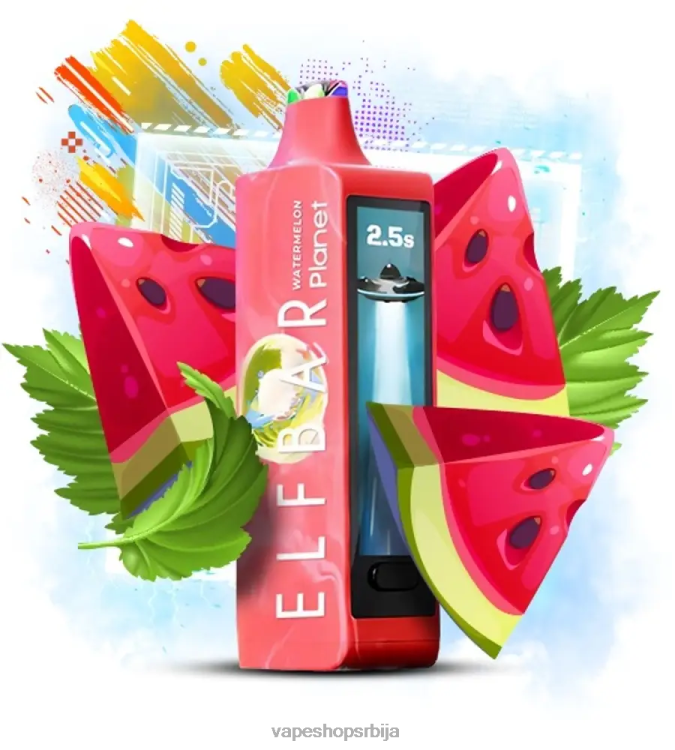 Elf Bar Planet 25000 лубеница J0Z0R12 Salt Vape Srbija