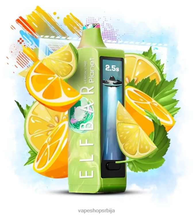 Elf Bar Planet 25000 лимун лимете J0Z0R16 Vape Srbija