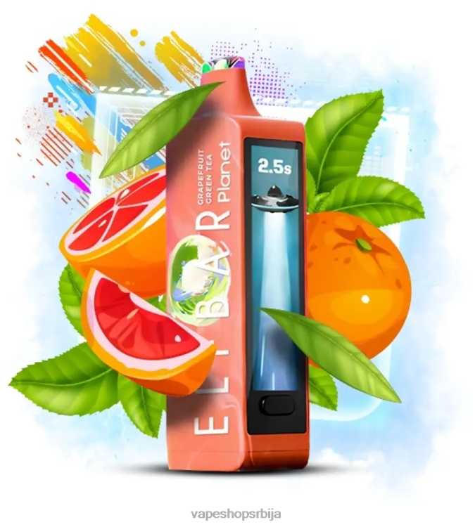 Elf Bar Planet 25000 зелени чај од грејпфрута J0Z0R17 Salt Vape Srbija