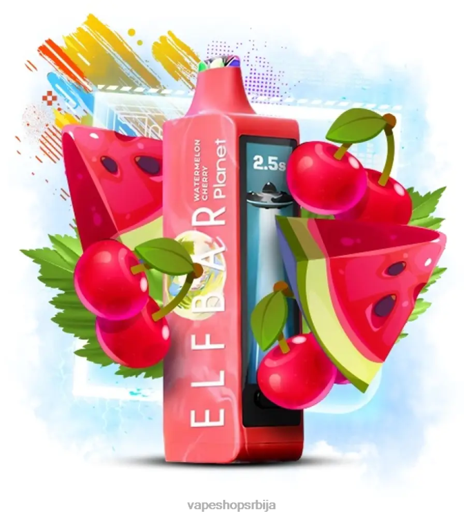 Elf Bar Planet 25000 лубеница трешња J0Z0R21 Vape Srbija
