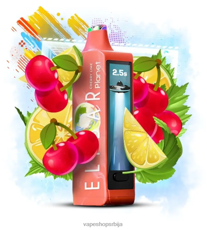 Elf Bar Planet 25000 трешња лимете J0Z0R23 Vape Bez Nikotina