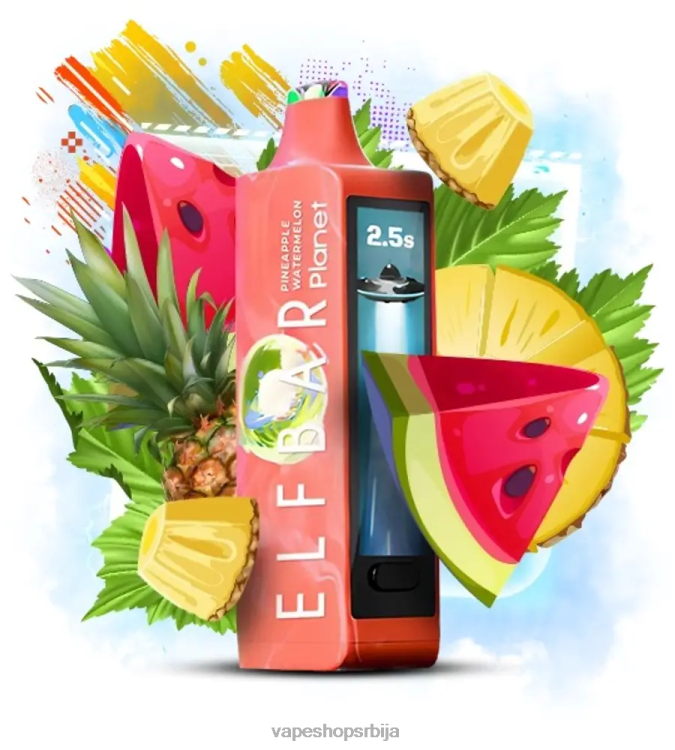 Elf Bar Planet 25000 ананас лубеница J0Z0R25 Vape Pen