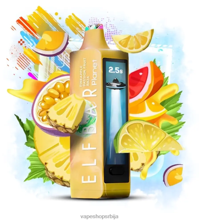 Elf Bar Planet 25000 ананас маракуја баја J0Z0R27 Salt Vape Srbija