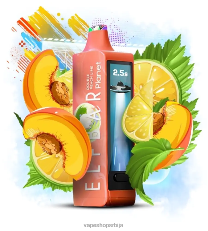 Elf Bar Planet 25000 дупла бресква лимете J0Z0R31 Vape Srbija