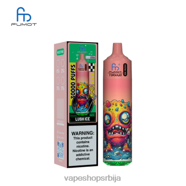 Fumot Tornado 30к музике бујни лед DPXFV17 - Salt Vape Srbija