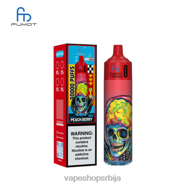 Fumot Tornado 30к музике бобица брескве DPXFV19 - Vape Shop Beograd