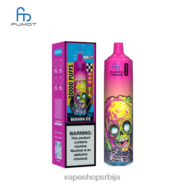 Fumot Tornado 30к музике банана лед DPXFV1 - Vape Srbija
