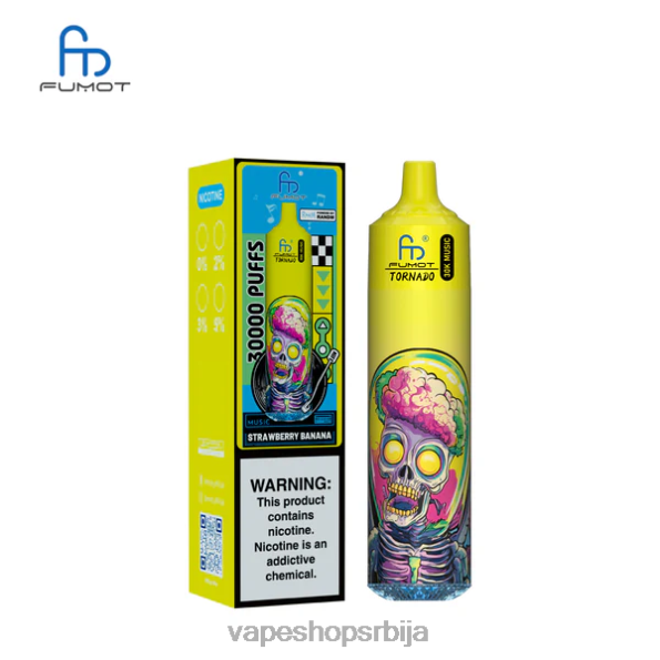 Fumot Tornado 30к музике јагода банана DPXFV25 - Vape Pen