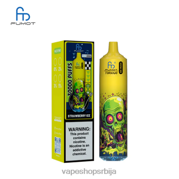 Fumot Tornado 30к музике лед од јагоде DPXFV26 - Vape Srbija
