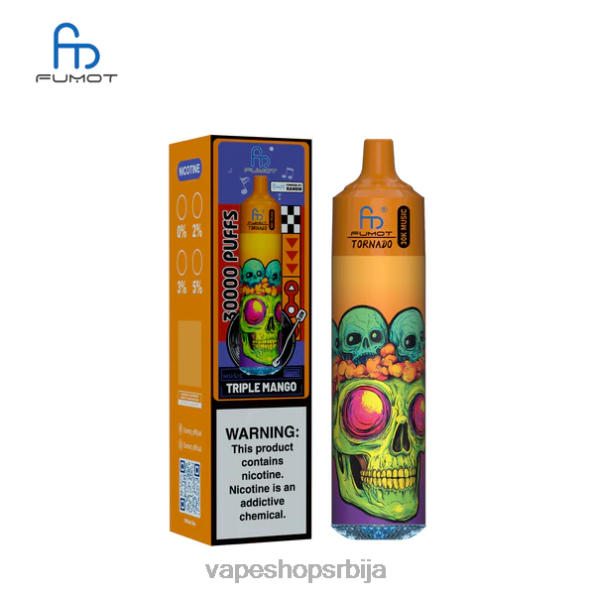 Fumot Tornado 30к музике троструки манго DPXFV29 - Vape Shop Beograd