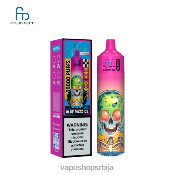 Fumot Tornado 30к музике плави разз лед DPXFV3 - Vape Bez Nikotina