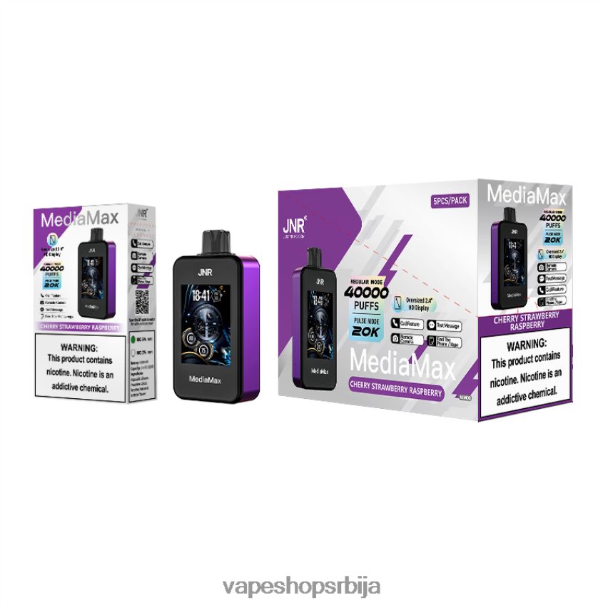 JNR MediaMax 40к пуфф X8ZPN214 трешња јагода малина vape srbija