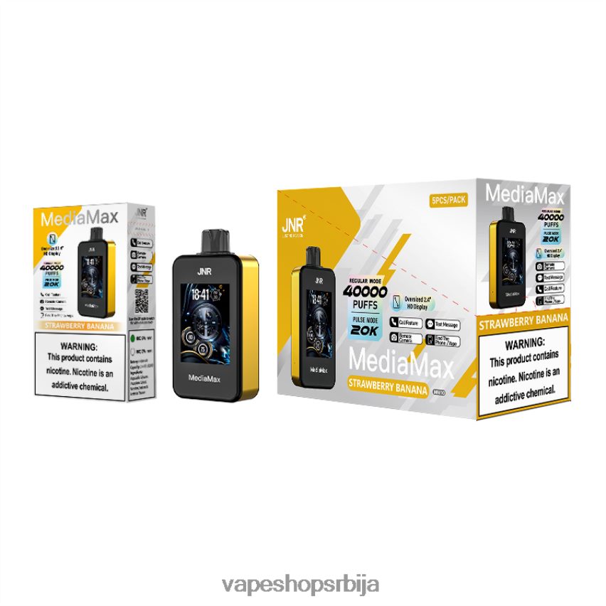 JNR MediaMax 40к пуфф X8ZPN216 јагода банана vape shop beograd